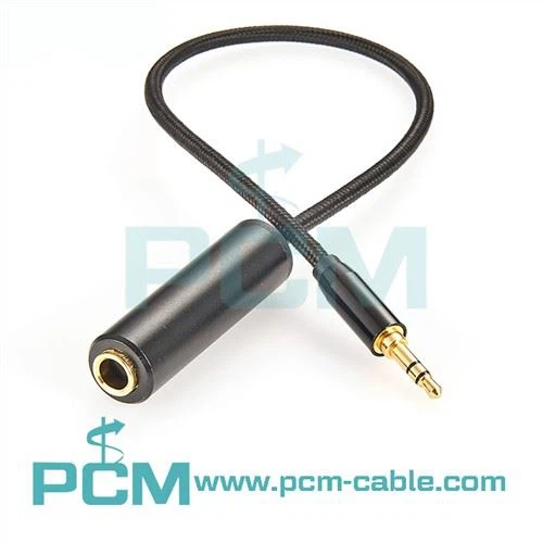 Cabo adaptador de áudio de 3,5 mm para 6,5 mm