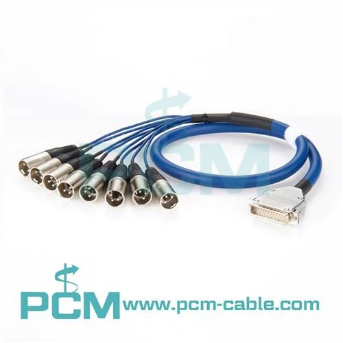 Cabo macho DB25 para 8 XLR
