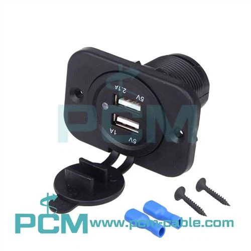 Tomada Marítima Dupla de 12V USB