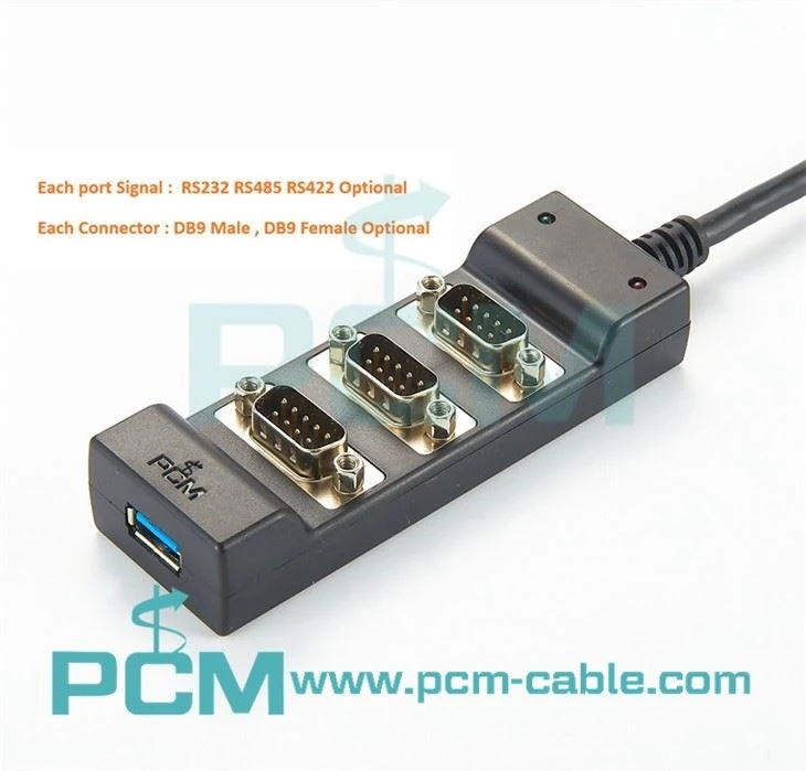 USB RS232 Adapter 3 Port with USB Extension