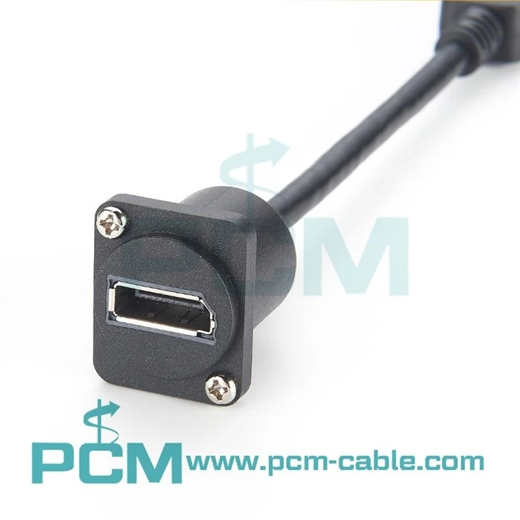panel mount Displayport extension cable
