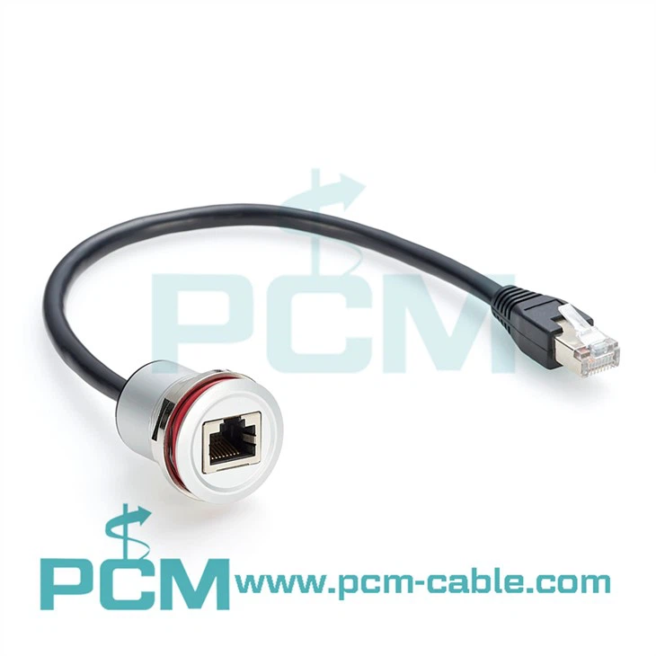 Round-Port RJ45 Cat.5 cable Screwable
