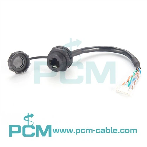 Ethernet IP67 RJ45 ao conector da placa do PWB de Molex