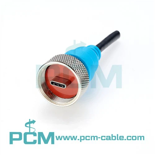 Cabo USB C macho para macho à prova d'água IP67