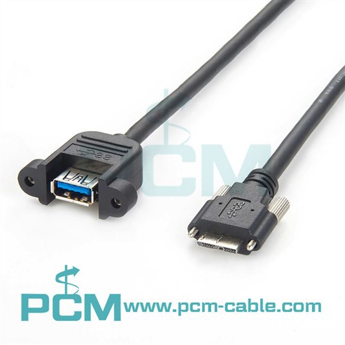 Screw Lock USB 3.0 Cable Micro USB Male