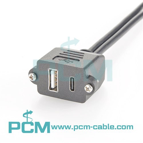 Conectores combinados USB A sobre USB C