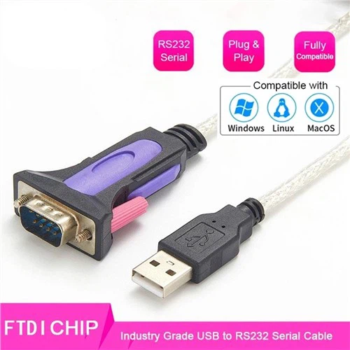Cabo adaptador serial TTL USB para RS232