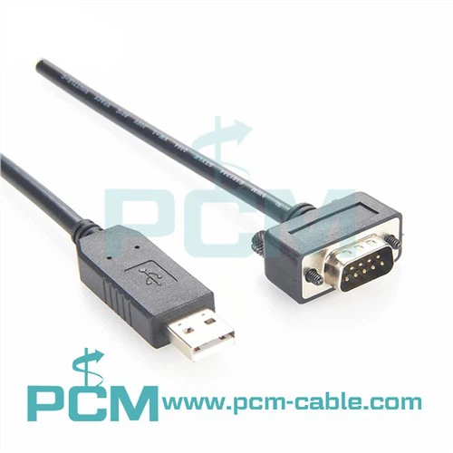 Cabo serial USB para RS232 com conector DB9 de baixo perfil