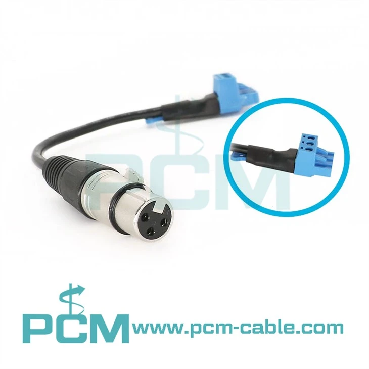 Bloco de terminais de PCB XLR 5.0mm Passo UBX2-126-5.00-03P-4C