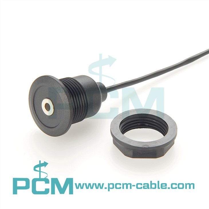 3.5mm Stereo Round Panel Mount Audio Extension Cable - Reliable Sound Quality