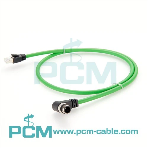 Pino 4- de Ethernet industrial M12 codificado em D para cabo RJ45