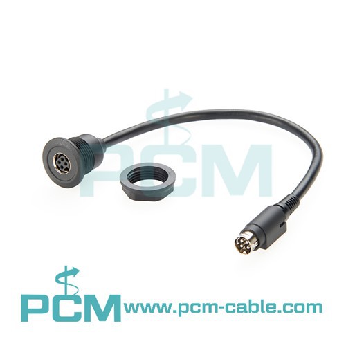 Cabo de extensão de montagem em painel redondo DIN de alimentação de 4 pinos