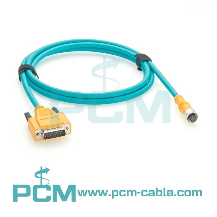 M12 8 Pin to DB15 IO Module Cable for Cognex Vision Systems