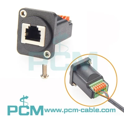 Como montar um adaptador de bloco terminal RJ12 tipo D- em gabinetes de contr...