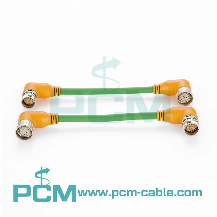 Right Angle 12,17, 19 way M23 Sensor Actuator Cable