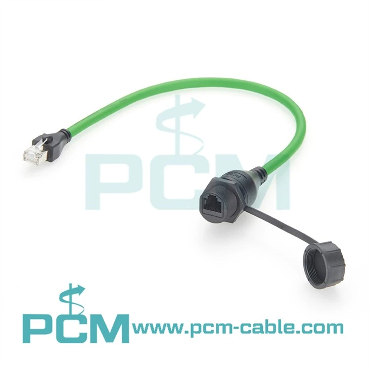 Cabo Ethernet para montagem em painel à prova d'água