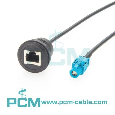 HSD para RJ45 Painel de cabo Automotivo Ethernet Design de montagem