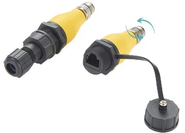 M12 To RJ45 Ethernet Adapter D Code 4 Pin Waterproof M12 To RJ45 Ethernet Adapter D Code 4 Pin Waterproof