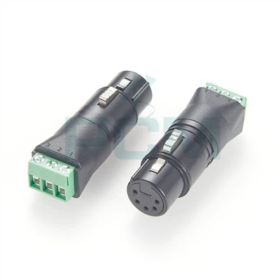 Adaptador de terminal de parafuso XLR DMX fêmea de 5 pinos