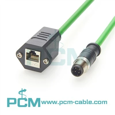 CABO INDUSTRIAL CAT6A INDUSTRIAL M12 D CÓDIGO 4 PIN MASCO PARA RJ45 FEMAN