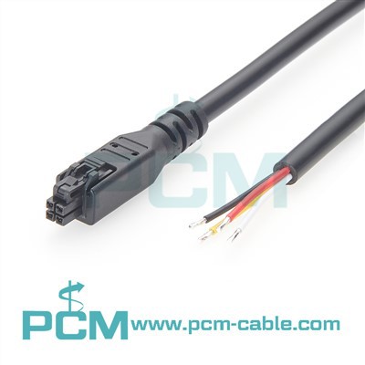 Nano-conjunto de cabo sobremoldado com fio aberto, 4 circuitos