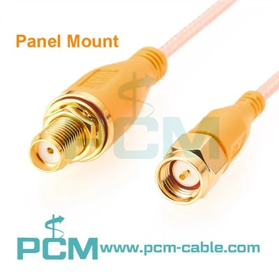 Homem de SMA ao conjunto de cabo fêmea do anteparo de SMA usando o cabo coaxial RG316