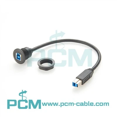 USB 3. 0 Cabo de impressora USB 3. 0 b Tipo de cabo de extensão de montagem do painel para painel feminino