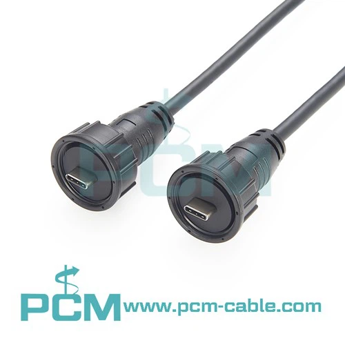 Cabo impermeável USB C IP67 macho para macho